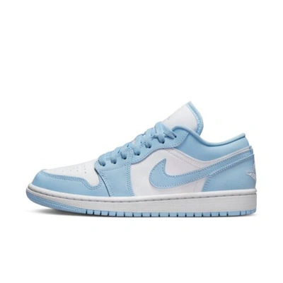 Pre-owned Nike [dc0774-141] Womens  Retro 1 Low 'white Ice Blue' In White/ice Blue