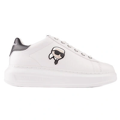 Pre-owned Karl Lagerfeld Womens Kapri Casual Sneakers Sneakers White