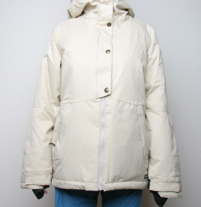 Pre-owned 686 Women Rumor Insulated Jacket (s) Putty Texture M2w307-puty In White