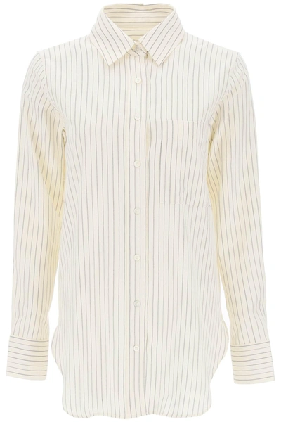 CLOSED CLOSED STRIPED COTTON WOOL SHIRT