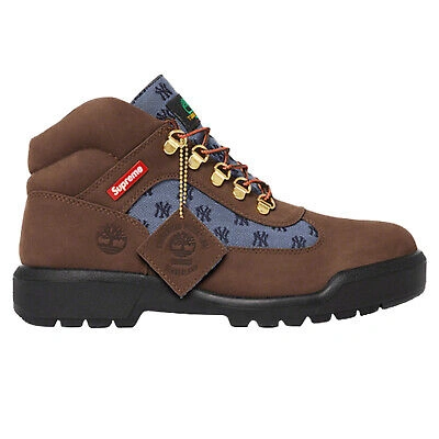 Pre-owned Supreme Timberland Field Boot  Brown In Dark Brown Nubuck