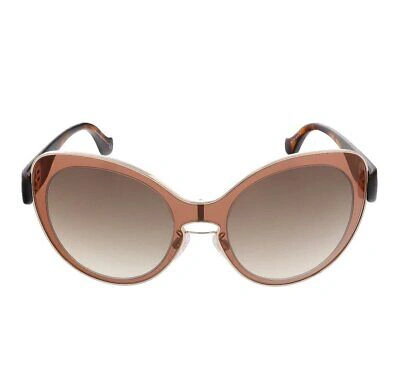 Pre-owned Balenciaga Women's Mauve Pink Havana Round Sunglasses Ba0002s In Brown