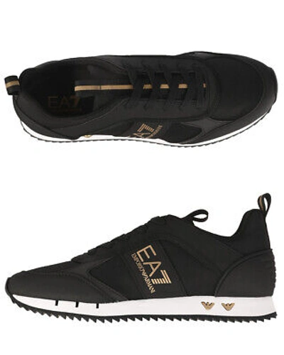 Pre-owned Ea7 Shoes Sneaker Emporio Armani  Man Sz. Us 5,5 X8x027xk219 R659 Black