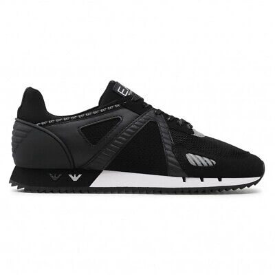 Pre-owned Ea7 Shoes Sneaker Emporio Armani  Man Sz. Us 8 X8x076xk187 N629 Black
