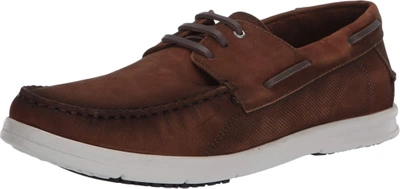 Pre-owned Driver Club Usa Men's Made In Brazil Luxury Leather Boat Shoe In Tan Nubuck/contrast Stitch