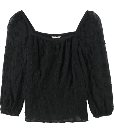 Pre-owned Rebecca Taylor Womens Kyla Pullover Blouse In Black