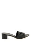 Dolce & Gabbana Bianca 40 Dg Millenials Open Mules In Calfskin In Animal Print