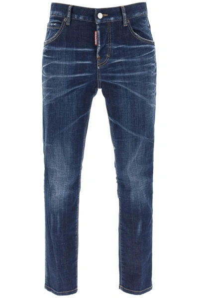 Dsquared2 Skater Mid-rise Slim Jeans In Blue