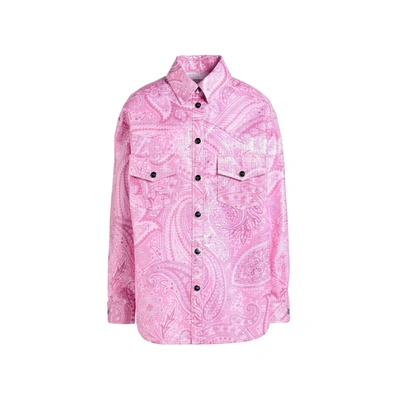 Etro Multicolor Nylon Pattern Shirt In Pink