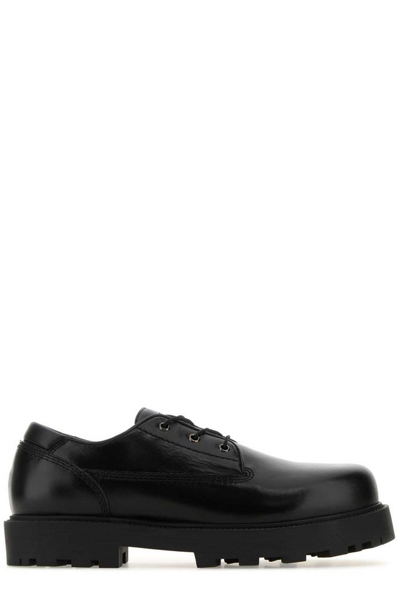 Givenchy Men's Storm Calf Leather Derby Shoes In Black