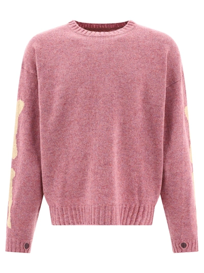 Kapital Intarsia Wool Sweater In Pink