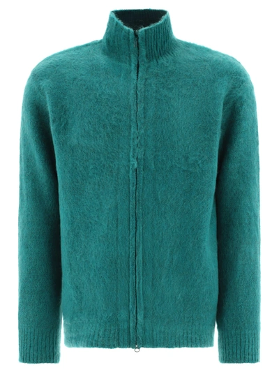 Needles Mohair Zippered Sweater In Green