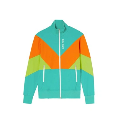 Palm Angels Colour Block Bomber In Green