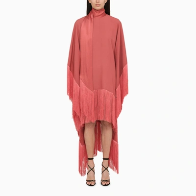 TALLER MARMO TALLER MARMO MRS. ROSS DRESS WITH FRINGES PEONY COLOURED
