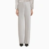 VINCE VINCE PEARL GREY SATIN TROUSERS