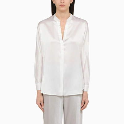 VINCE VINCE WHITE SILK BLOUSE