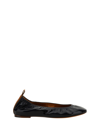 Lanvin Leather Ballerinas In Black