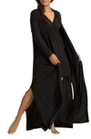 Barefoot Dreams Luxe Milk Jersey Duster Robe In Black
