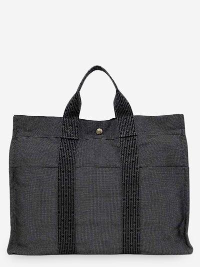 Pre-owned Hermes Eco-friendly Fabric Tote Bag In Grey
