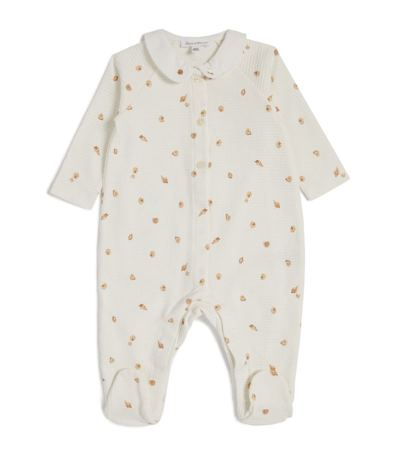 Tartine Et Chocolat Waffle-knit Shell-print All-in-one (0-18 Months) In White