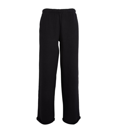 Skims Fleece Tapered Classic Sweatpants In Black