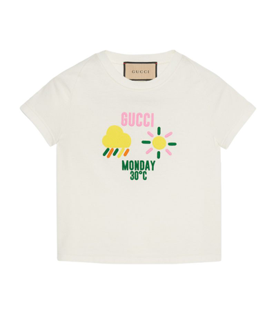 Gucci Cropped Monday 30°c T-shirt In White