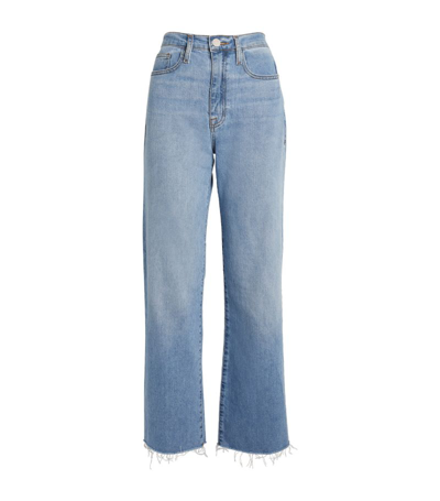 Frame Le Jane Ankle Wide-leg Jeans In Blue
