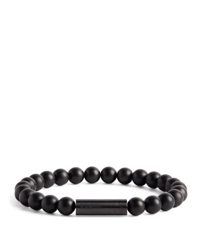 Le Gramme Ceramic Bead Bracelet In Black