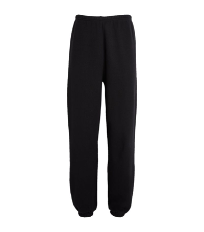 Skims Fleece Straight-leg Classic Sweatpants In Black