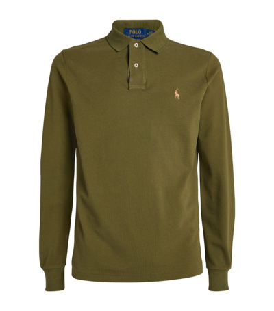 Polo Ralph Lauren Mesh Custom-fit Polo Shirt In Green