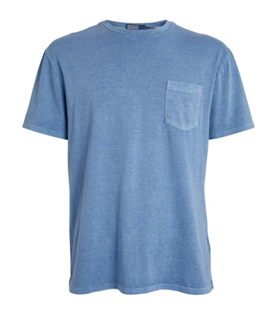 Polo Ralph Lauren Distressed T-shirt In Blue