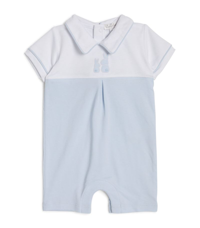 Kissy Kissy Pima Cotton Playsuit (0-18 Months) In Blue