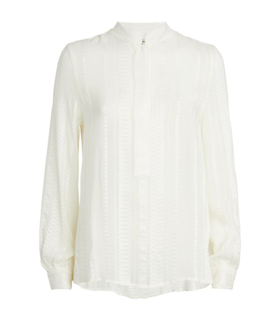 Zeus + Dione Silk Hera Blouse In Ivory