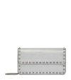 VALENTINO GARAVANI LEATHER ROCKSTUD CHAIN WALLET