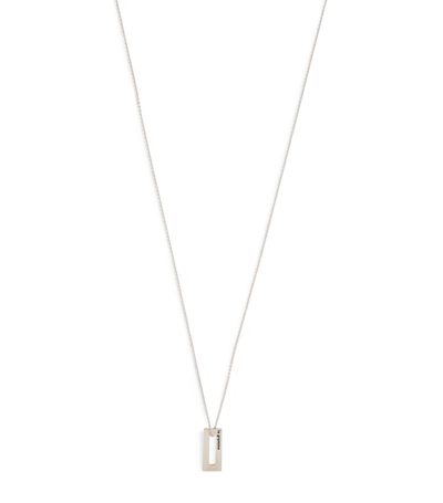 Le Gramme Sterling Silver Rectangle Necklace