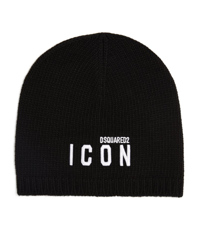 Dsquared2 Icon Beanie In Black