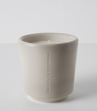 Brunello Cucinelli Ebony And Teak Candle In Neutrals