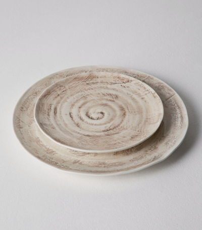 Brunello Cucinelli Set Of 2 Ceramic Tradition Plates In Neutrals