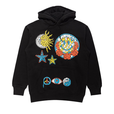 Pre-owned Market Smiley Mosaic Hoodie 'black'