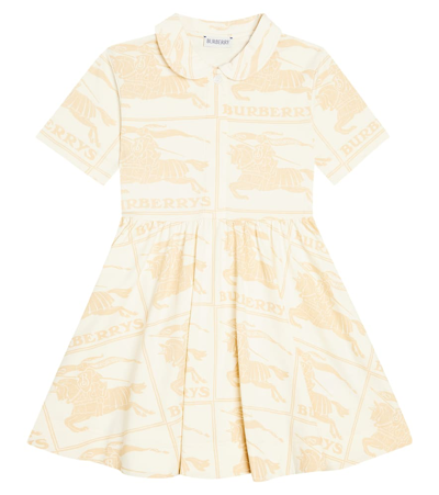 Burberry Kids' Ekd Printed Cotton Jersey Dress In Multicoloured