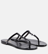 SAINT LAURENT CASSANDRE LEATHER SANDALS