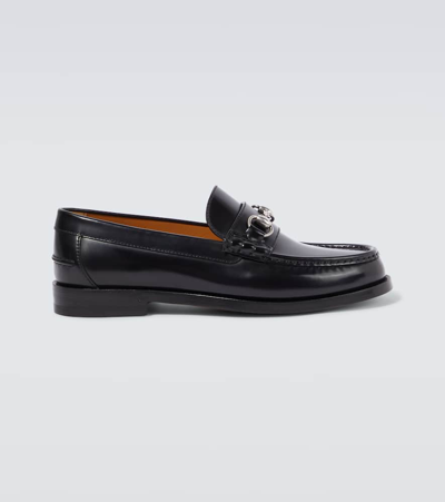 Gucci Horsebit Leather Loafers In Black