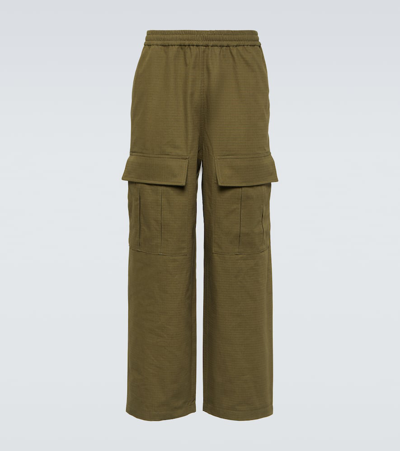 ACNE STUDIOS CHECKED COTTON CARGO PANTS