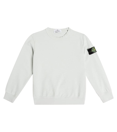 Stone Island Junior Kids' 罗盘图案棉毛衣 In Grey