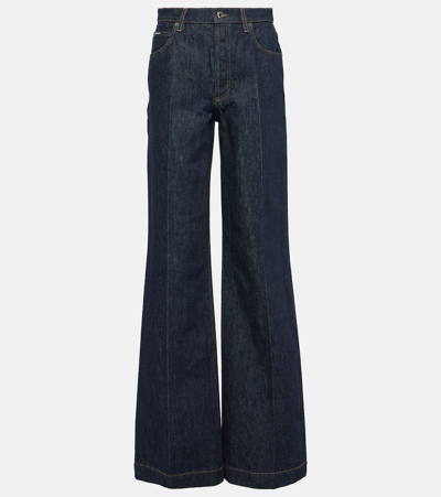 Dolce & Gabbana High-rise Flared Jeans In Blue