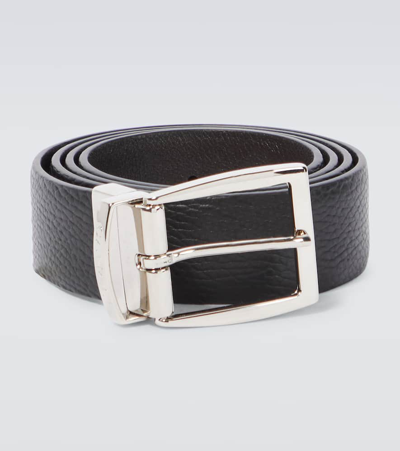 Canali Leather Belt In Black