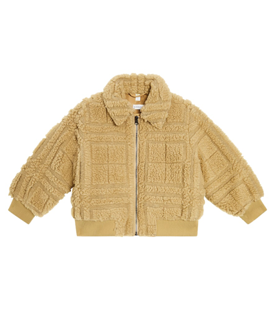 Burberry Kids' Peter  Check大衣 In Beige