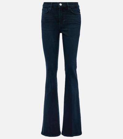 Frame Le High Flare Flared Jeans In Denim Blue