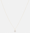 STONE AND STRAND FRAMED MOSAIC 10KT YELLOW GOLD NECKLACE WITH DIAMONDS