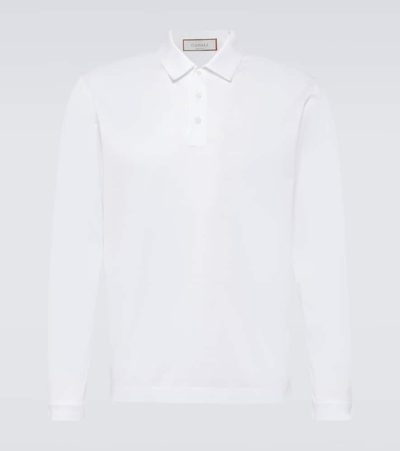 Canali Cotton Polo Shirt In White